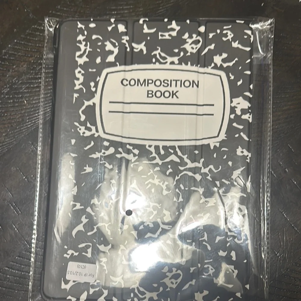 Composition Book iPad Case - Black and White